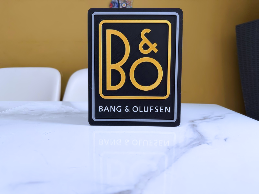 Bang & Olufsen B&O Inspired Hi-Fi Wall Plaque, Gold Black White & Silver