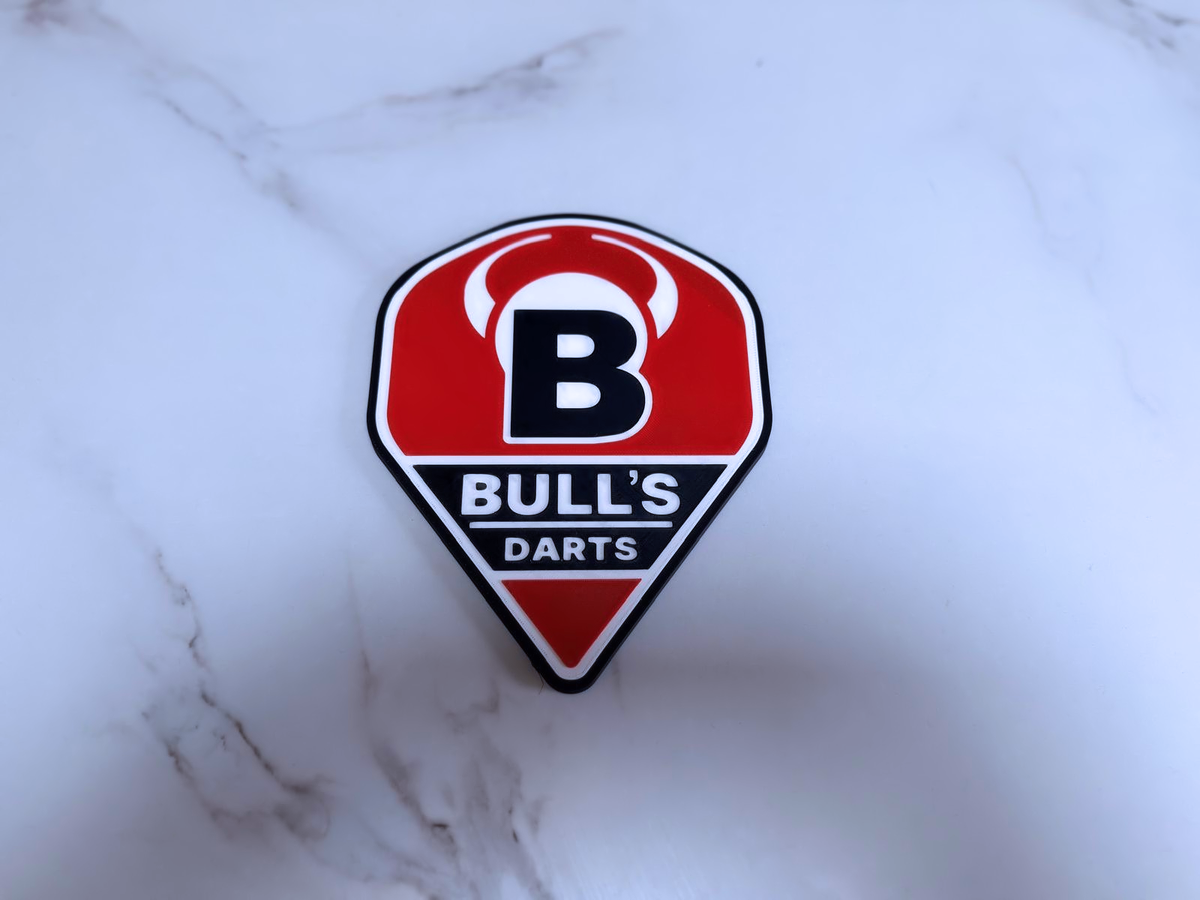 Bull’s Darts Wall Plaque, Red Black & White, 18cm
