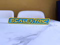 Scalextric Inspired Retro Slot Car Wall Plaque, Yellow Sky Blue & Matte Black, 27cm