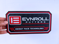 Evnroll Inspired Golf Wall Plaque, Red Black & Bone White, 22cm