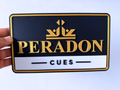 Peradon Cues Inspired Snooker Wall Plaque, Black White & Gold, 22cm