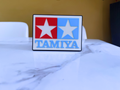 Tamiya Inspired Model Kit & RC Wall Plaque, Matte Black, White, Sky Blue & Red, 18cm