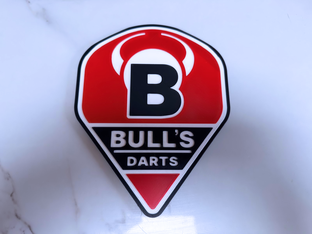 Bull’s Darts Wall Plaque, Red Black & White, 18cm