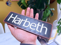 Harbeth Inspired Hi-Fi Speaker Wall Plaque, Matte Black, Brown & White, 22cm