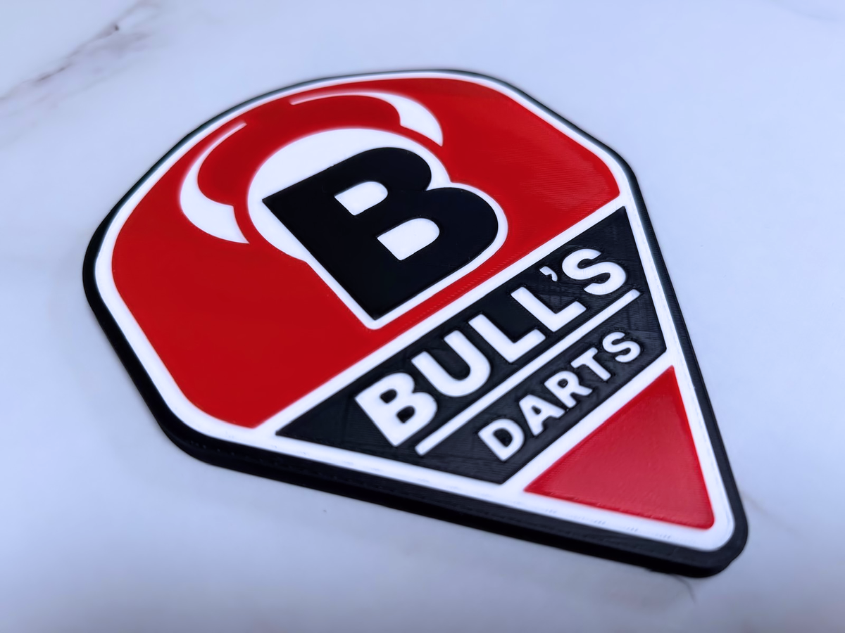 Bull’s Darts Wall Plaque, Red Black & White, 18cm