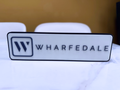 Wharfedale Inspired Hi-Fi Speaker Wall Plaque, Matte Black, White & Navy Blue, 25cm