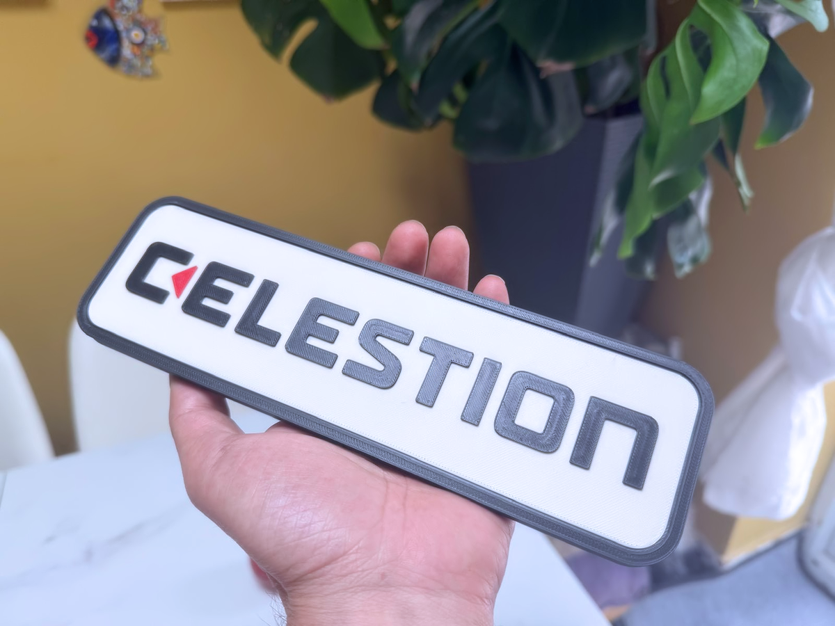 Celestion Inspired Hi-Fi Speaker Wall Plaque, Matte Black, White & Red, 24cm