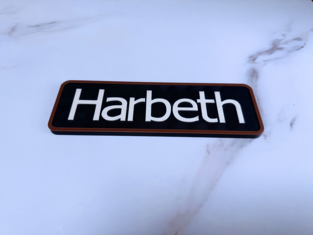 Harbeth Inspired Hi-Fi Speaker Wall Plaque, Matte Black, Brown & White, 22cm