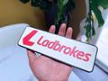 Ladbrokes Inspired Wall Plaque, Black White & Red, 22cm