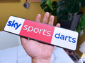Sky Sports Darts Inspired Wall Plaque, Matte Black, White, Red & Blue, 27cm