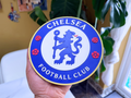 Chelsea FC Inspired Round Wall Plaque, Blue & White, 18cm