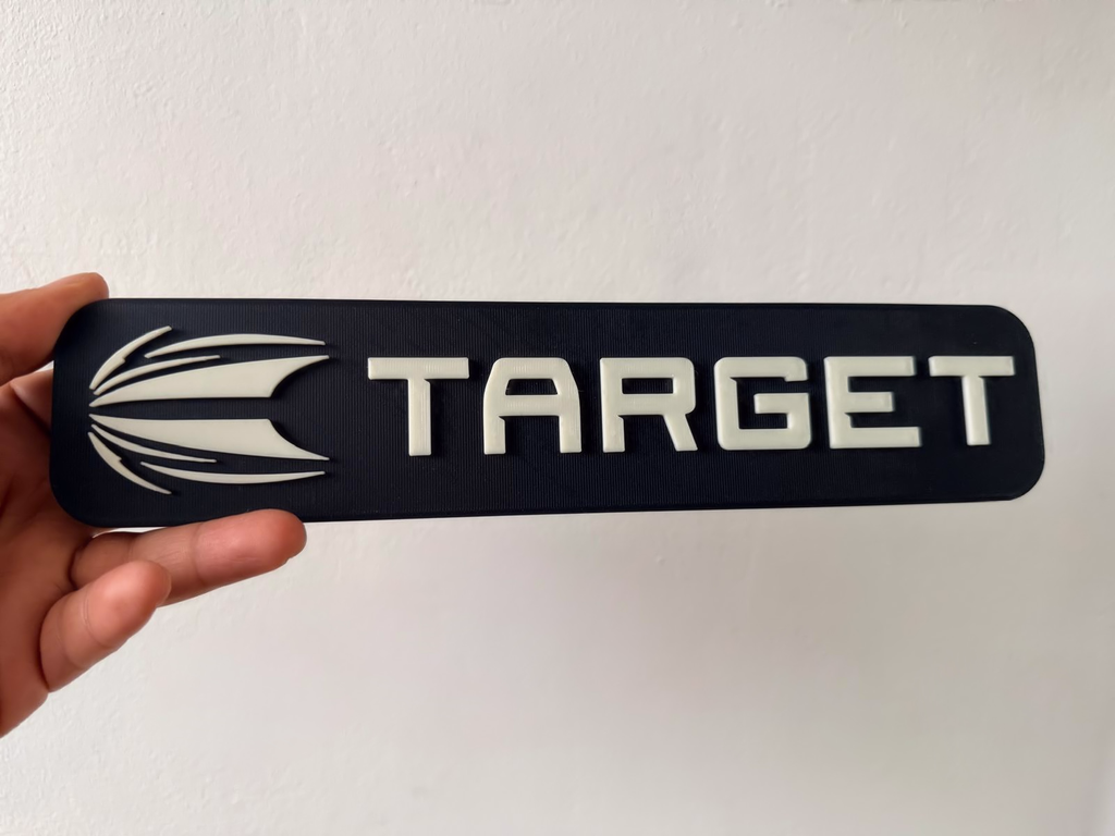 Target Darts Inspired Wall Plaque, Matte Black & Bone White, 28cm