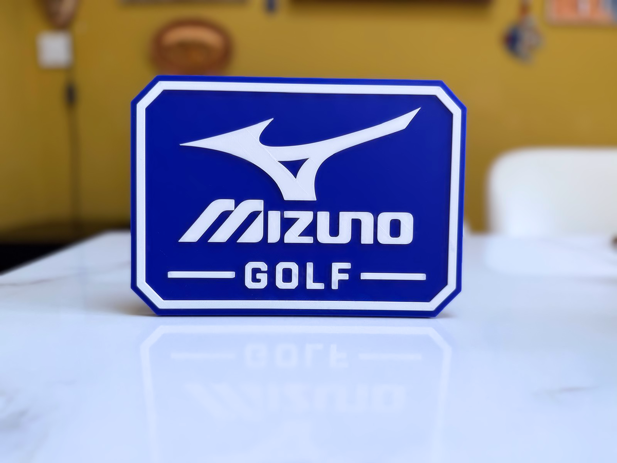Mizuno Golf Wall Plaque, Blue & White, 22cm