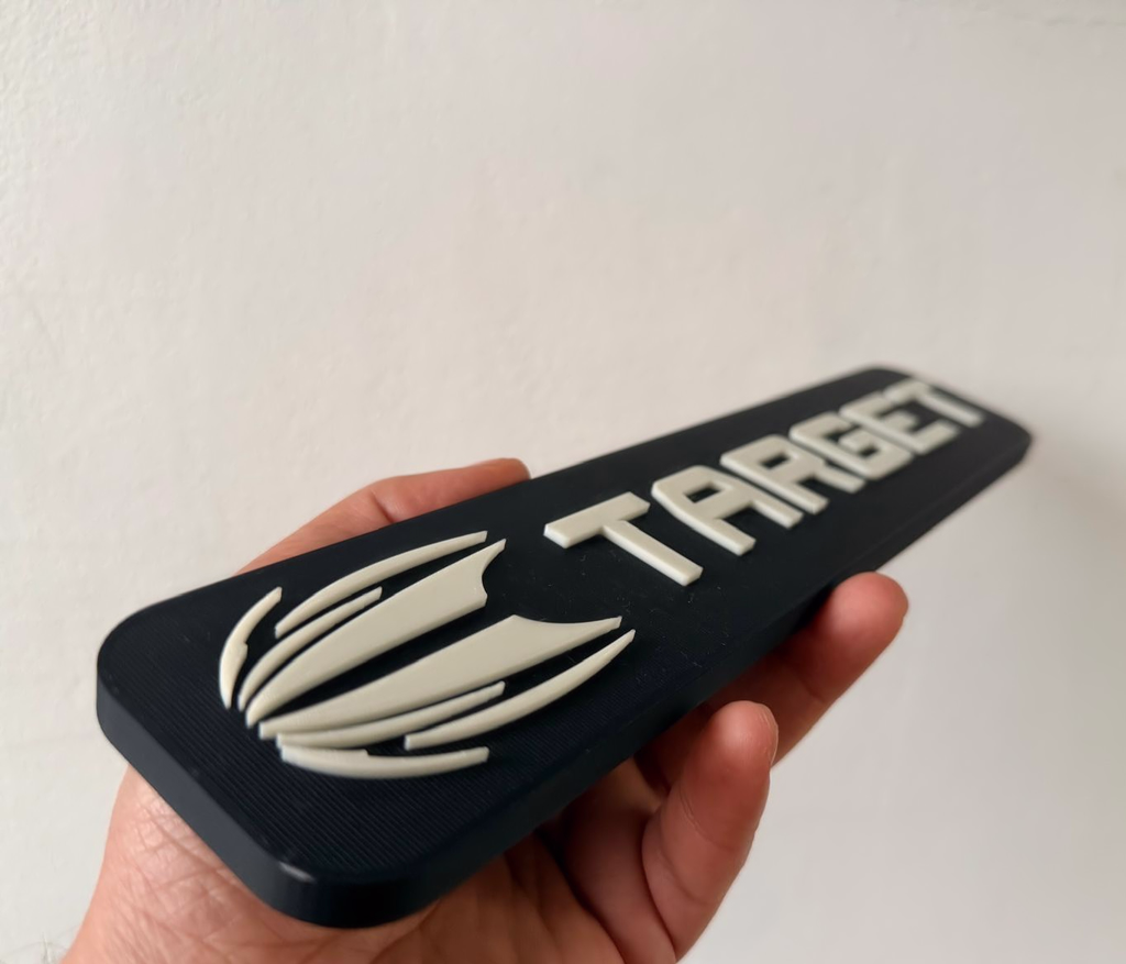 Target Darts Inspired Wall Plaque, Matte Black & Bone White, 28cm