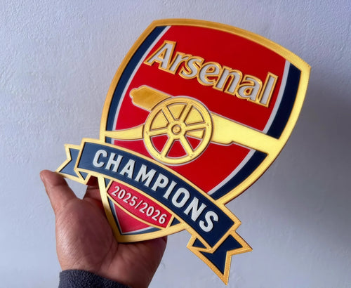 Arsenal Premier League Champions 2025/26 Wall Plaque, 23cm