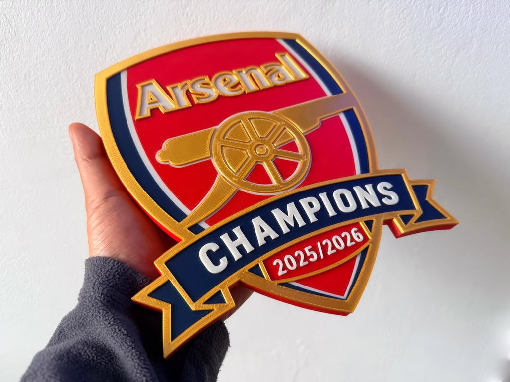 Arsenal Premier League Champions 2025/26 Wall Plaque, 23cm